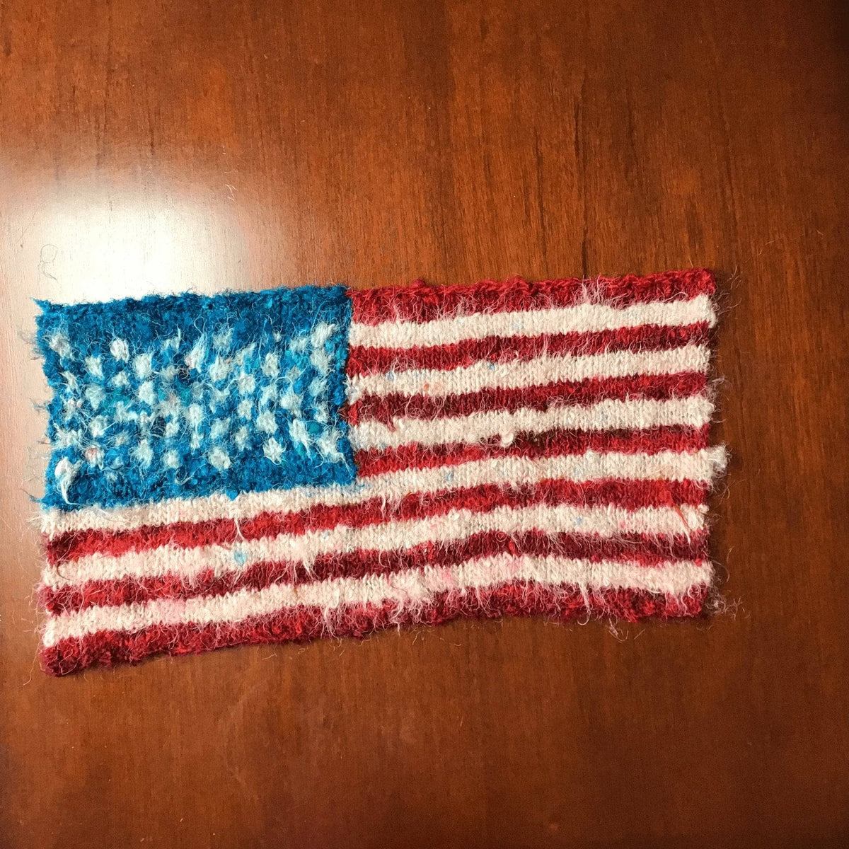 American Flag Wall Hanging Knitting Pattern - view 2