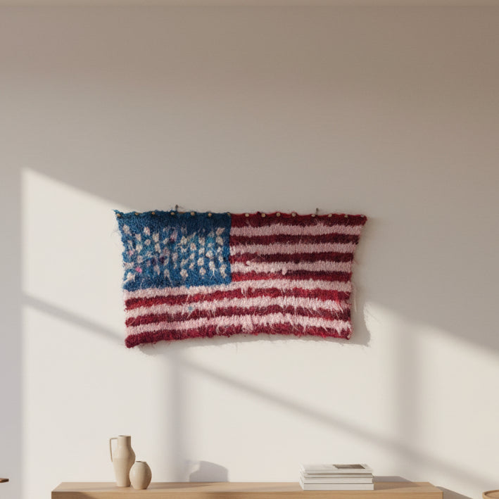 American Flag Wall Hanging Knitting Pattern