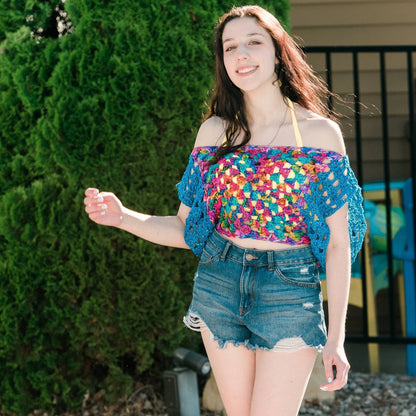 Astral Crochet Granny Square Top Pattern - view 4