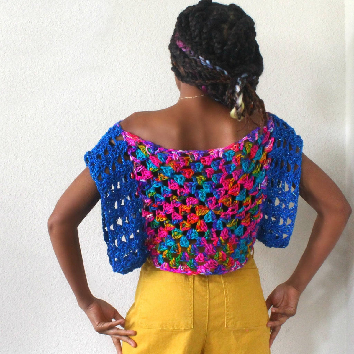 Astral Crochet Granny Square Top Pattern - view 3