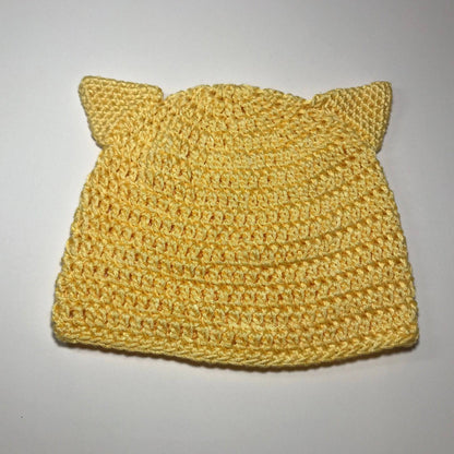Baby Kitten Ears Knit or Crochet Beanie Kit - view 3