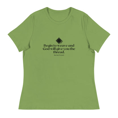 "Begin to Weave" Women's Relaxed Fit T-Shirt - view 3