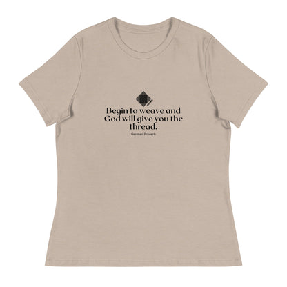 "Begin to Weave" Women's Relaxed Fit T-Shirt - view 6