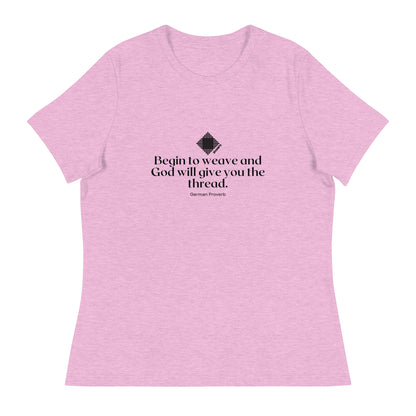 "Begin to Weave" Women's Relaxed Fit T-Shirt - view 7