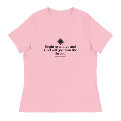 "Begin to Weave" Women's Relaxed Fit T-Shirt - view 8