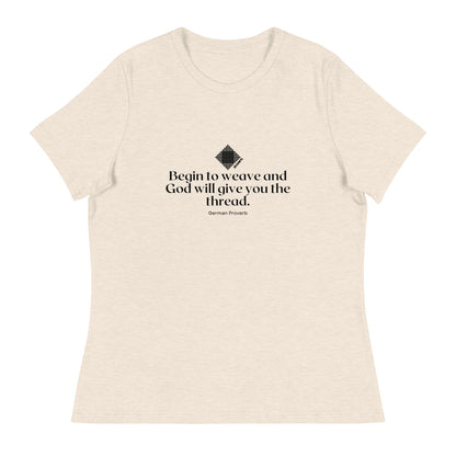 "Begin to Weave" Women's Relaxed Fit T-Shirt - view 9