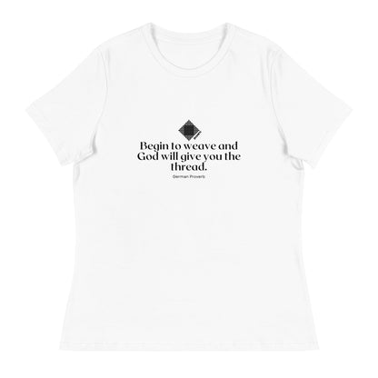 "Begin to Weave" Women's Relaxed Fit T-Shirt - view 11