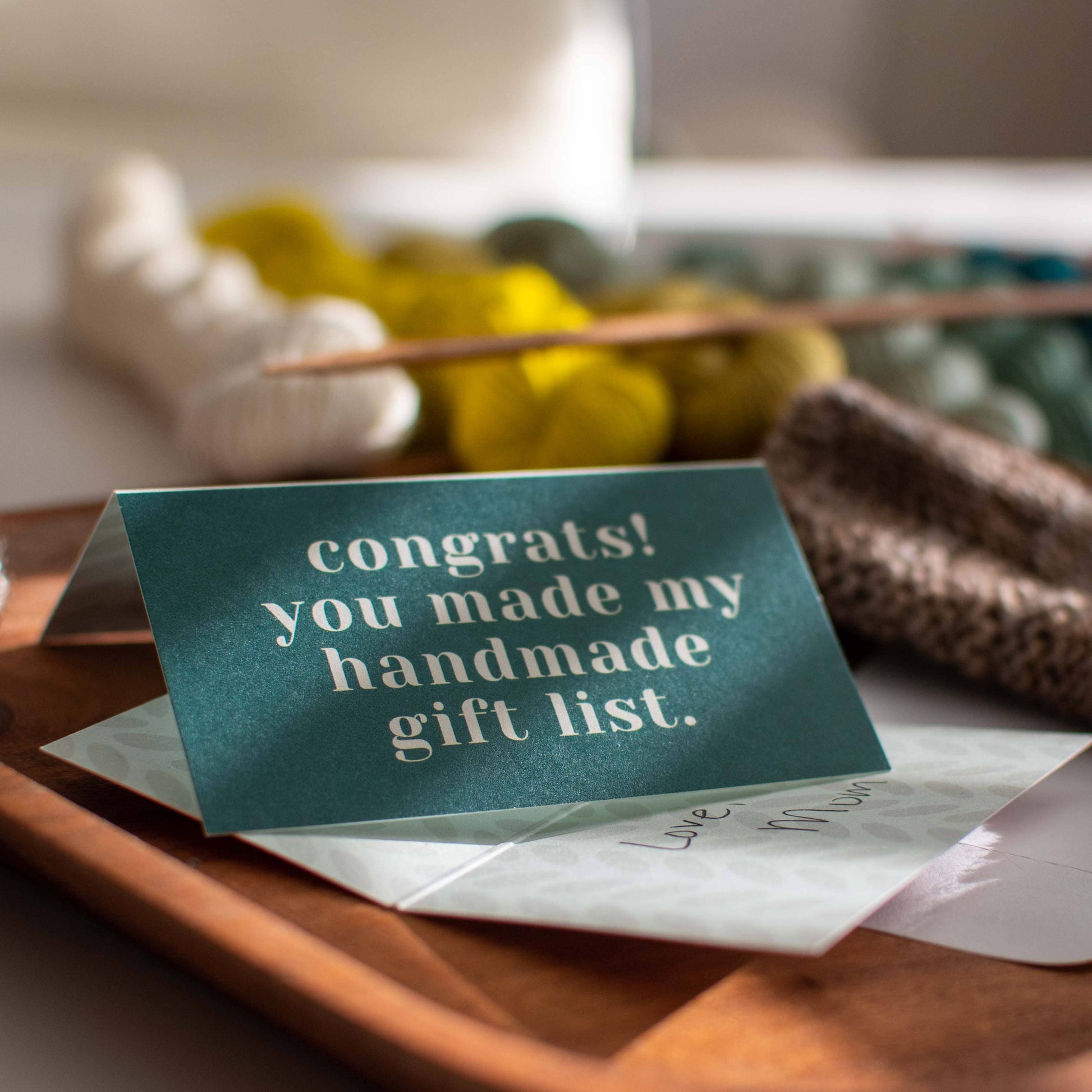 "Congrats! You Made My Gift List!" Care Instruction Cards - view 2