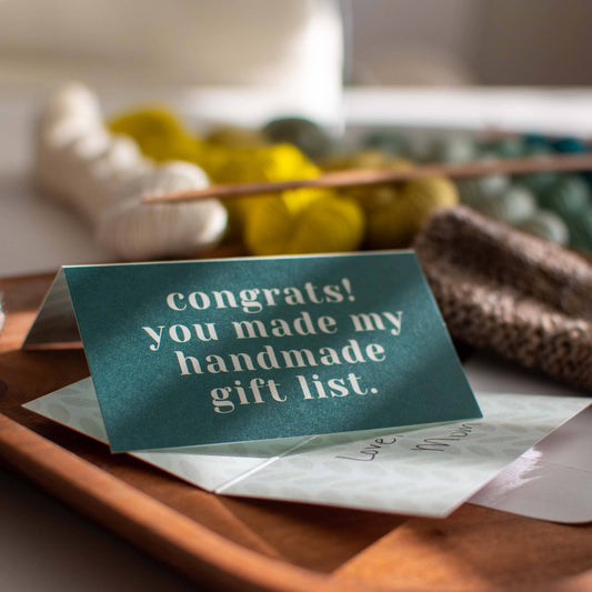 "Congrats! You Made My Gift List!" Care Instruction Cards - view 2