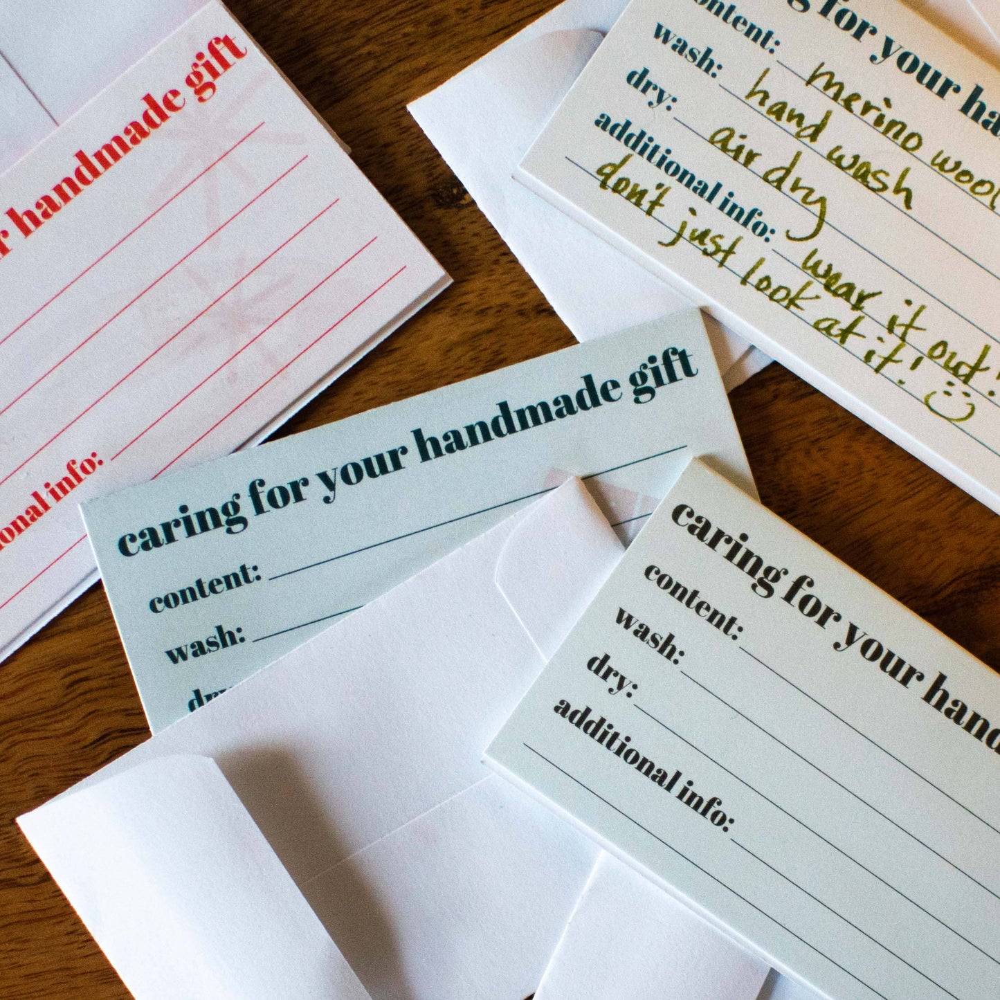 "Congrats! You Made My Gift List!" Care Instruction Cards - view 4