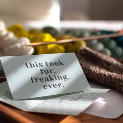 "This Took For. Freaking. Ever." Care Instruction Cards - view 2