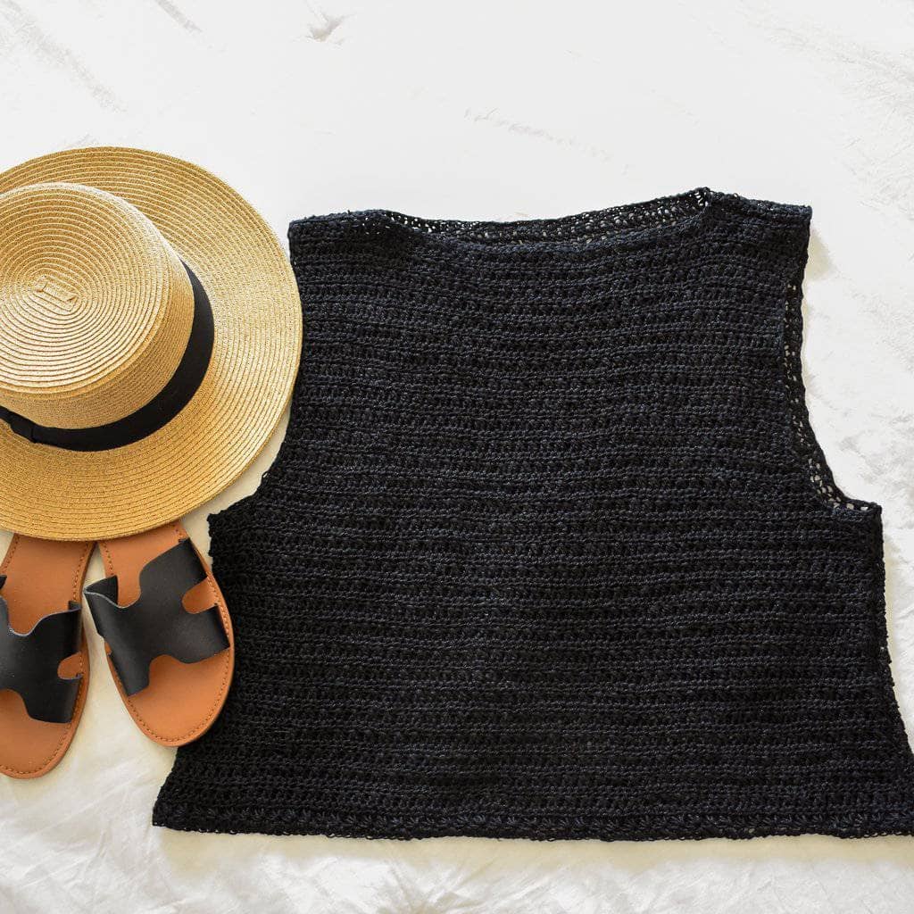 Black to the Basics Crochet Tank Top Pattern - view 3