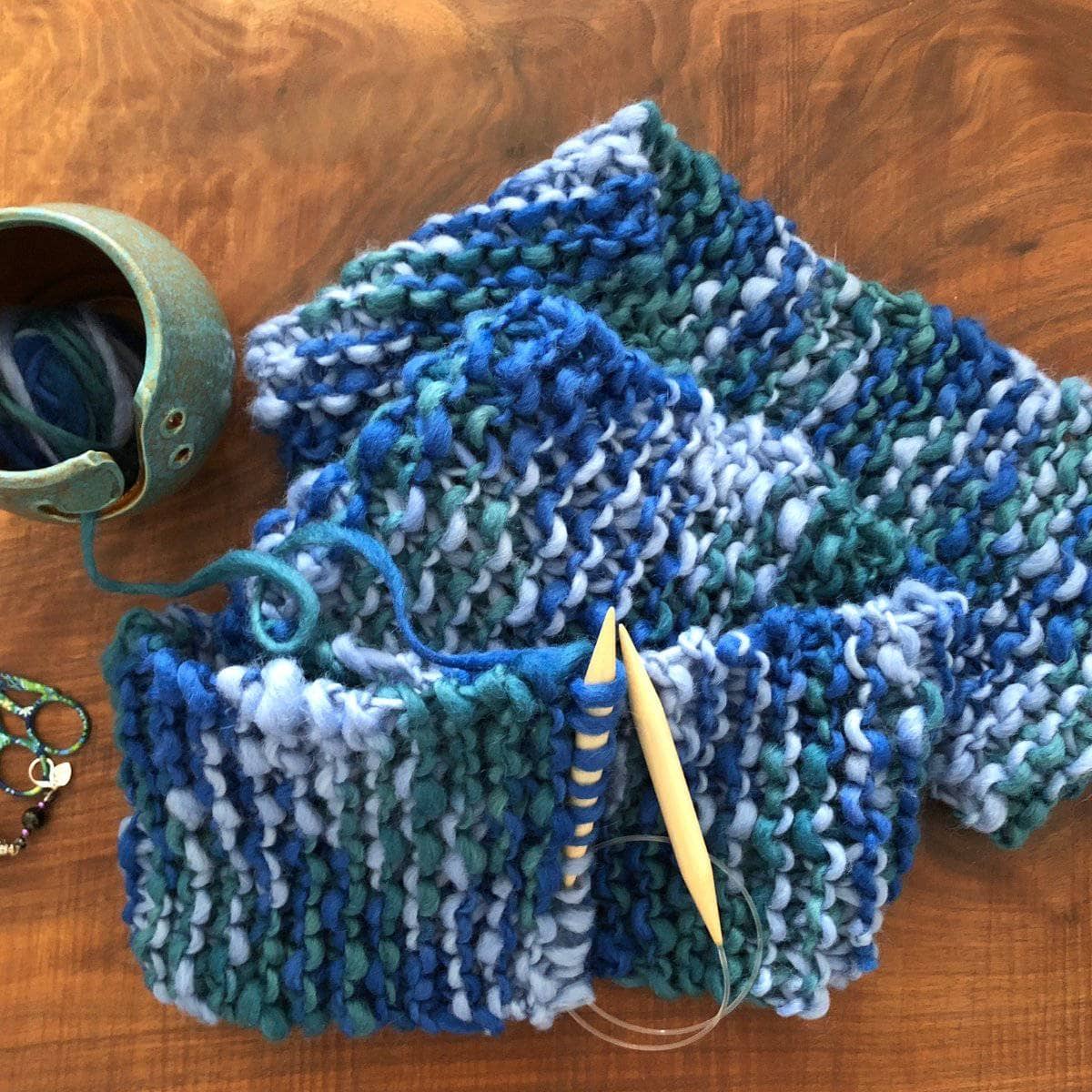 Blue Ridge Blanket Scarf Knitting Kit - view 4