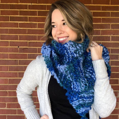 Blue Ridge Blanket Scarf Knitting Pattern - view 2