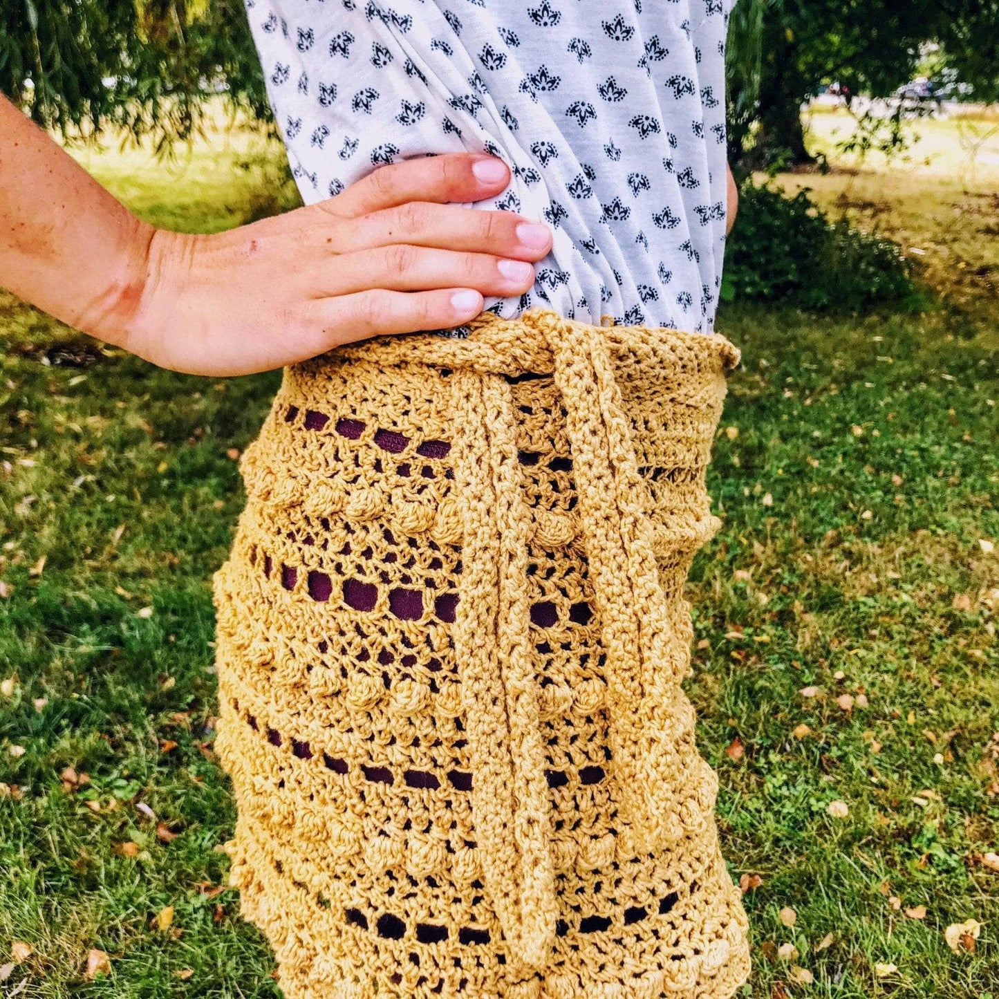 Bobble Wrap Skirt Crochet Pattern - view 2