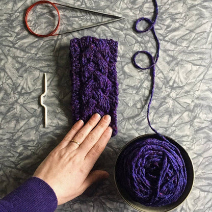 Braided Cable Mug Coozie Knit Pattern - view 4