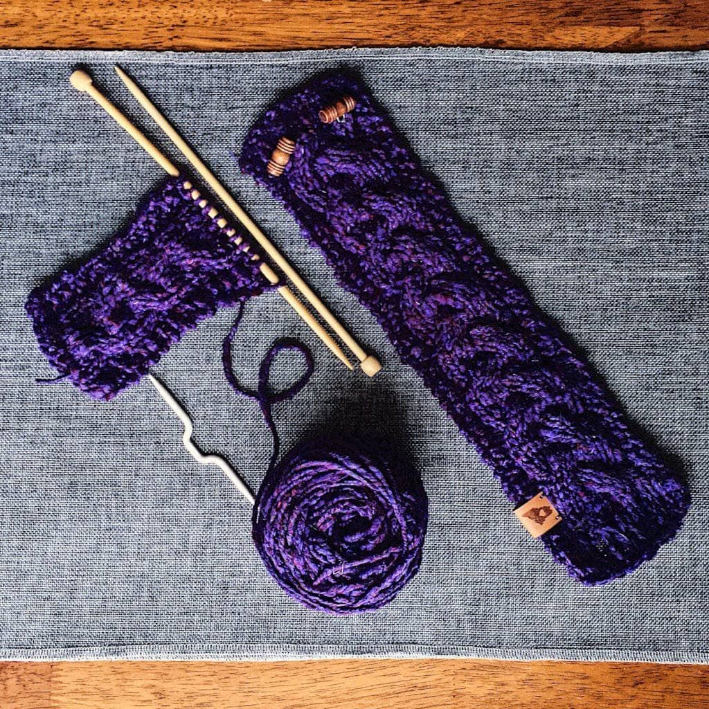 Braided Cable Mug Coozie Knit Pattern - view 3