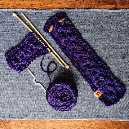 Braided Cable Mug Coozie Knit Pattern - view 3