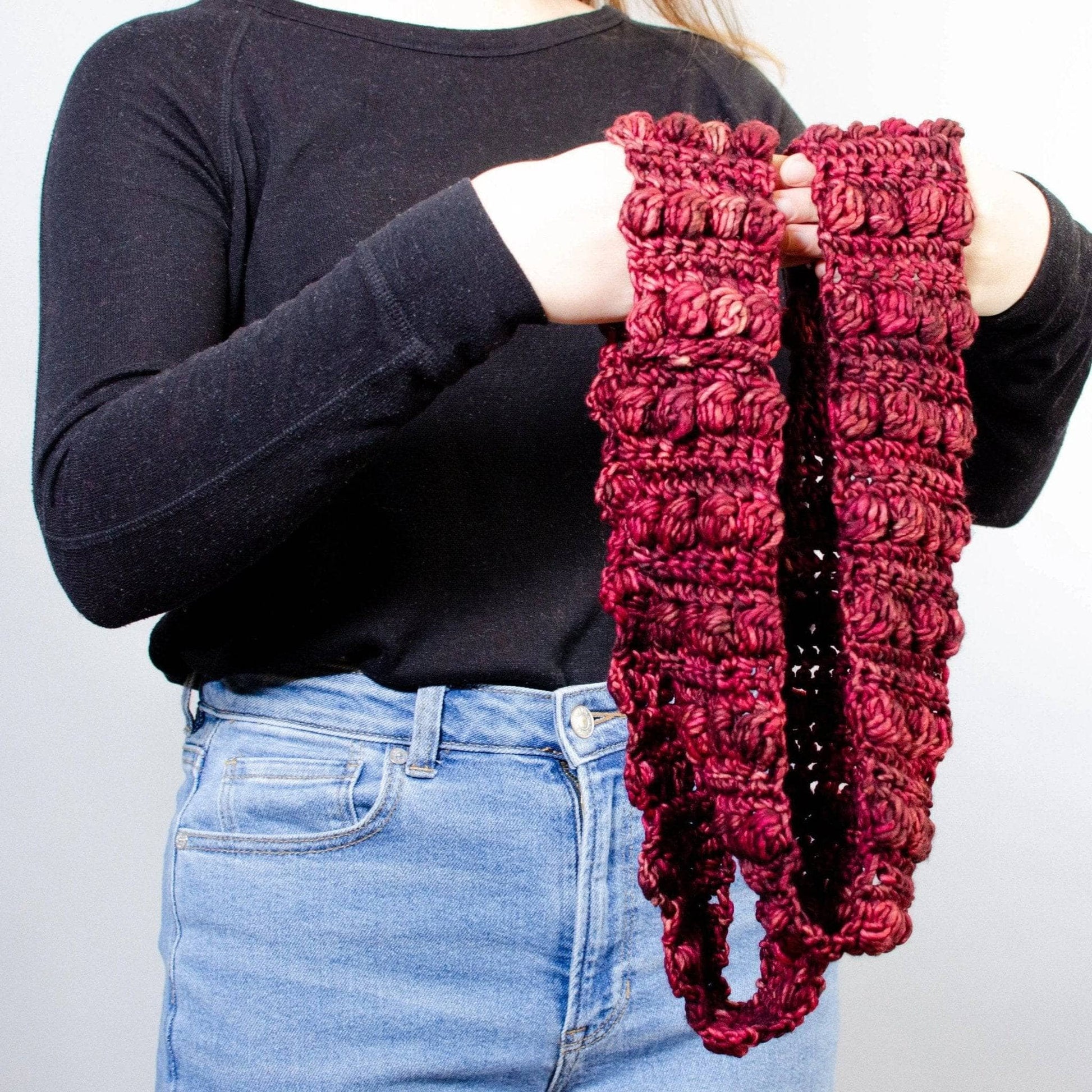 Burst My Bobble Infinity Scarf Crochet Pattern - view 3