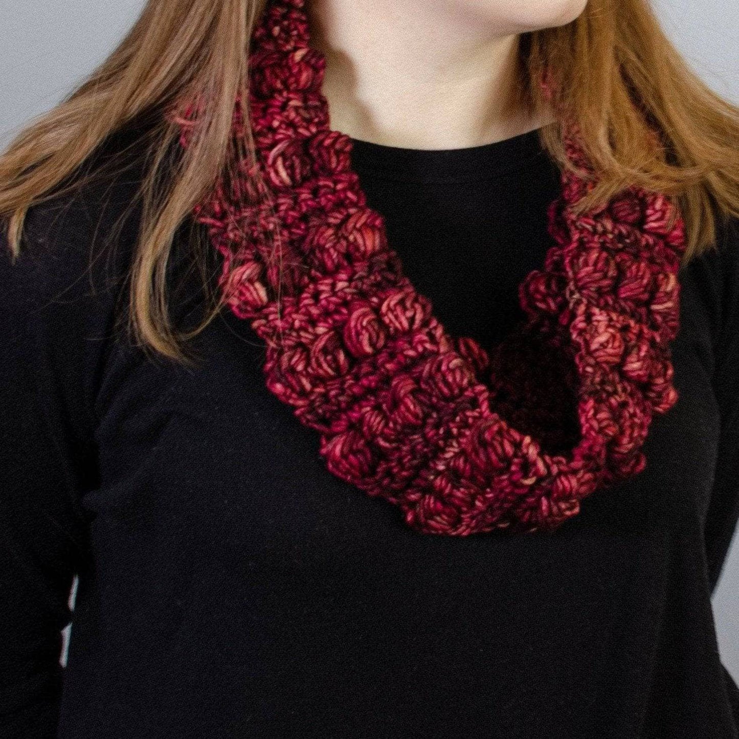 Burst My Bobble Infinity Scarf Crochet Pattern - view 2