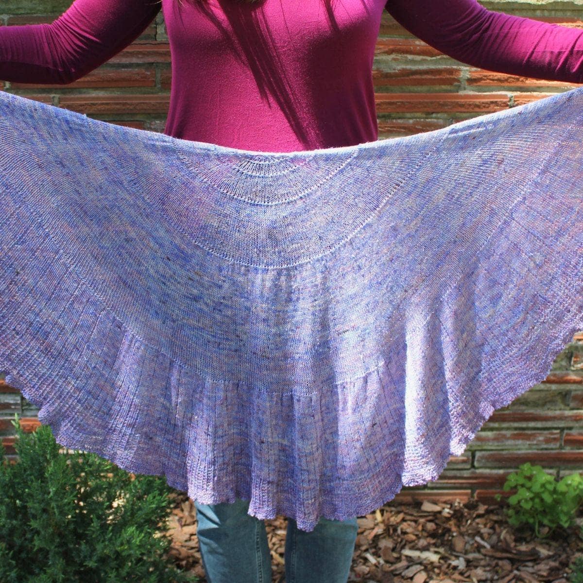 Calico Scallop Shawl Knitting Kit - view 3