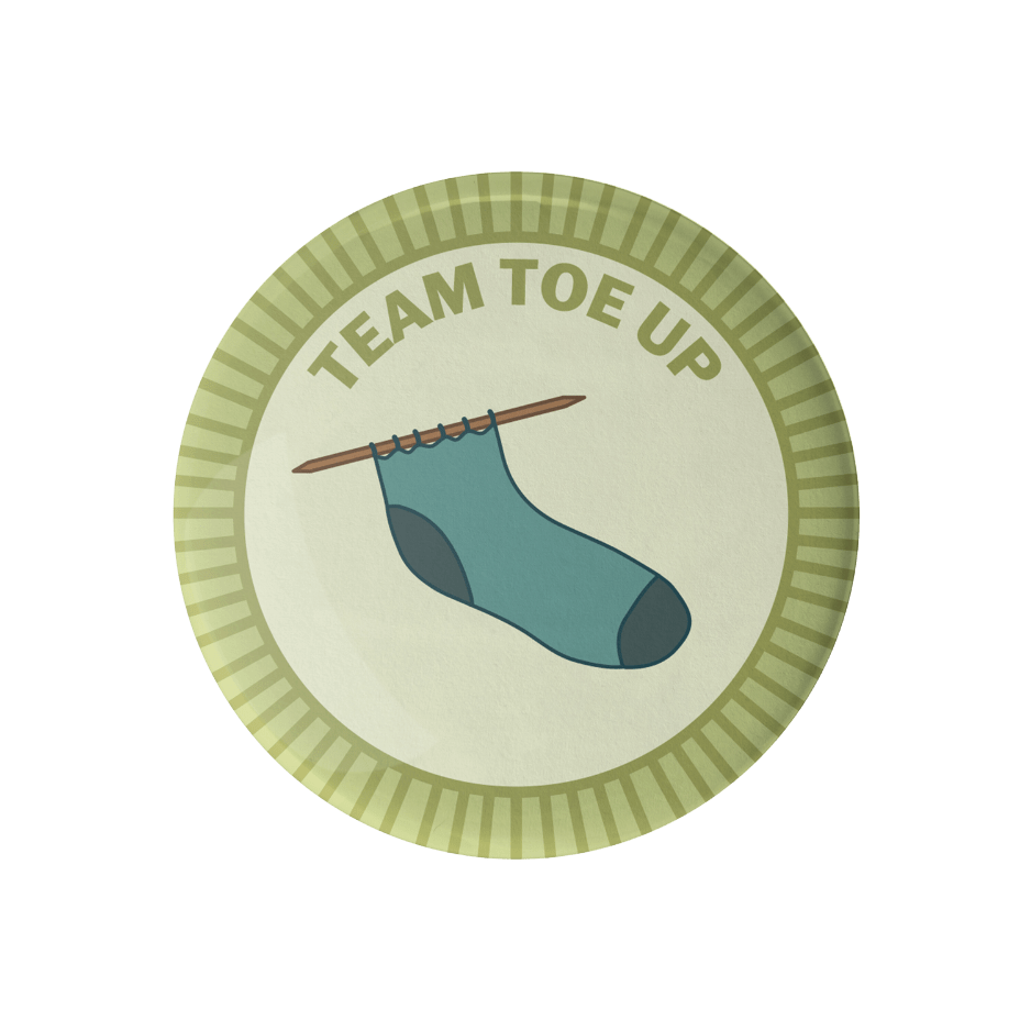 Team Toe Up Merit Badge Pin