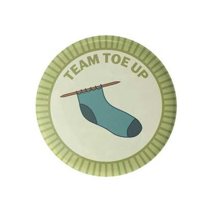 Team Toe Up Merit Badge Pin