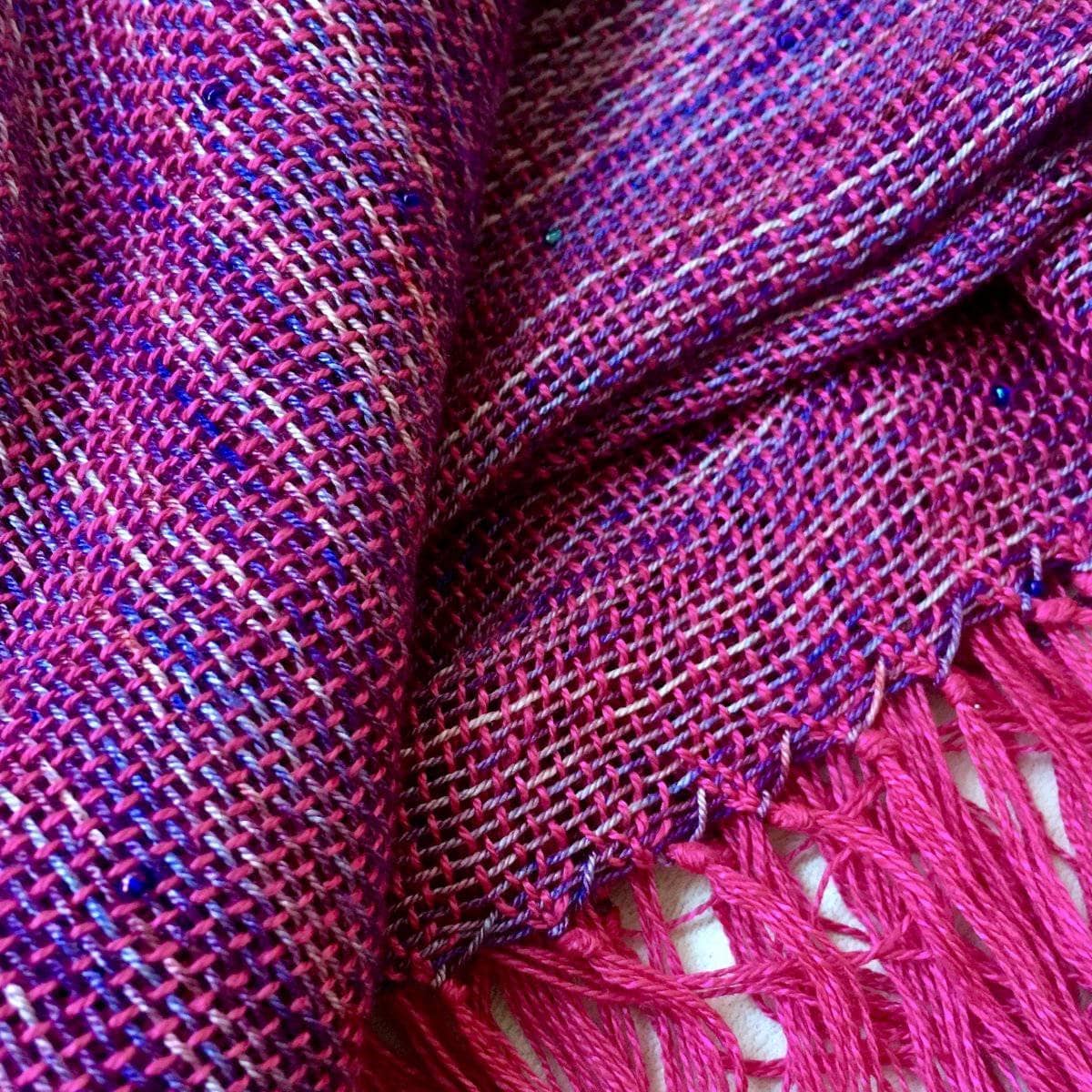 Celestial Silk Beaded Shawl Weaving Pattern - view 5