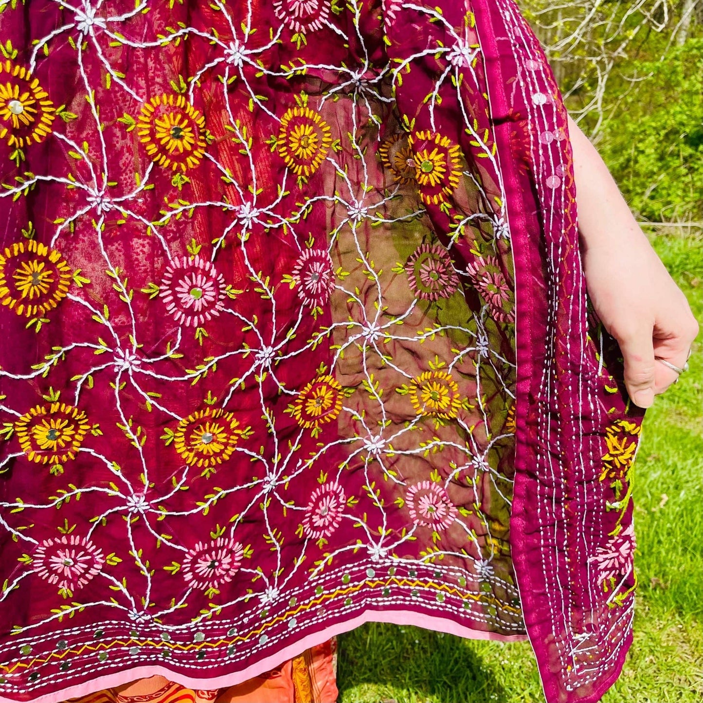 Chiffon Phulkari Scarf - view 5