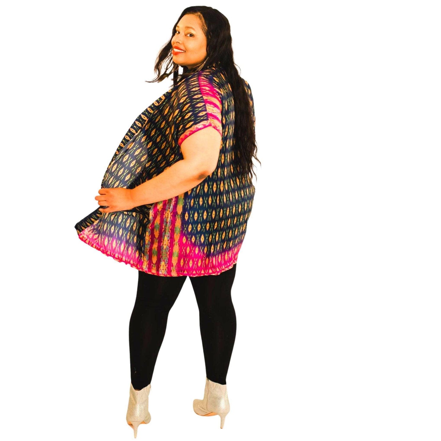 Amara Short Recycled Sari Duster - view 12