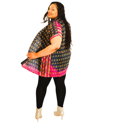 Amara Short Recycled Sari Duster - view 12
