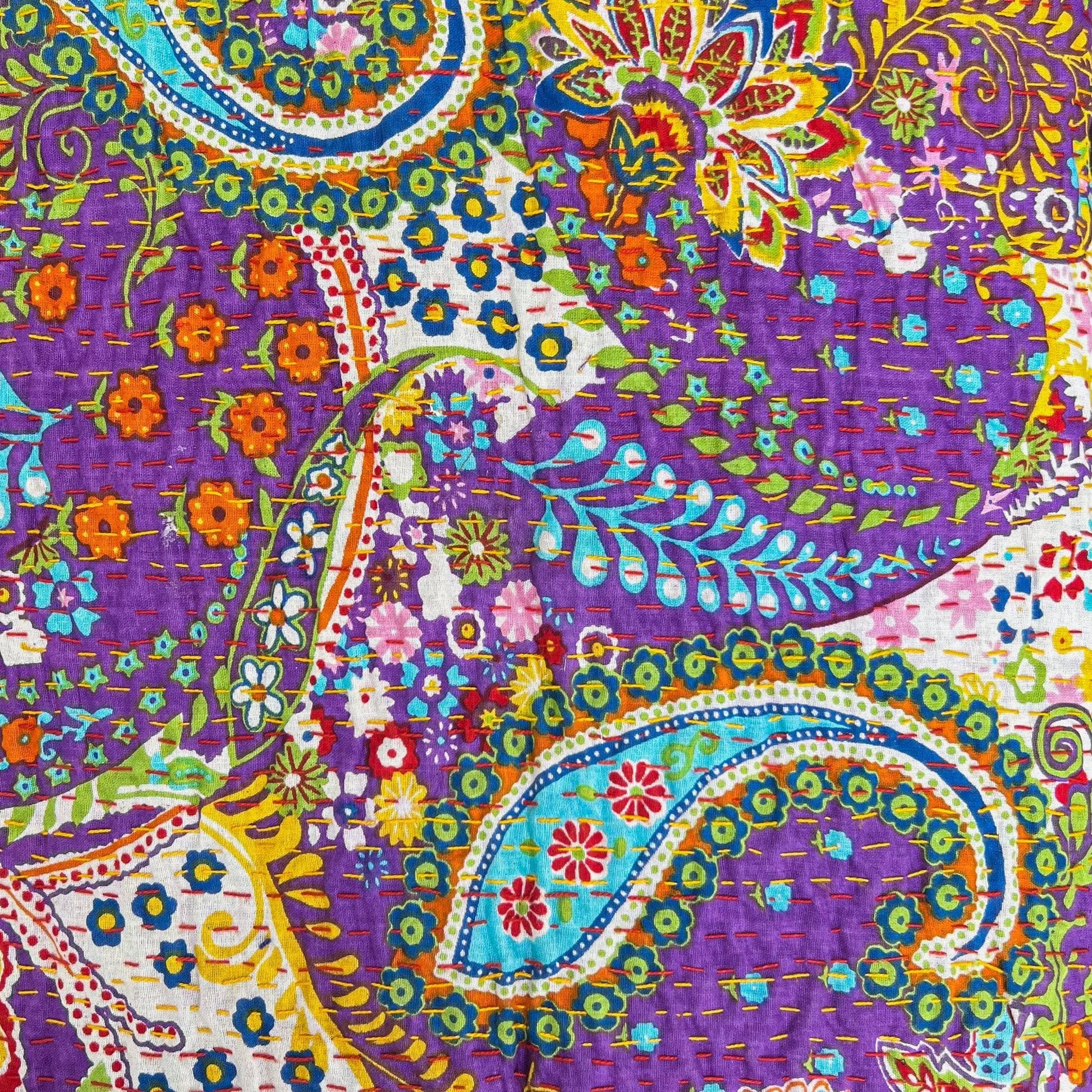 Handmade Kantha Quilt Blanket - view 13