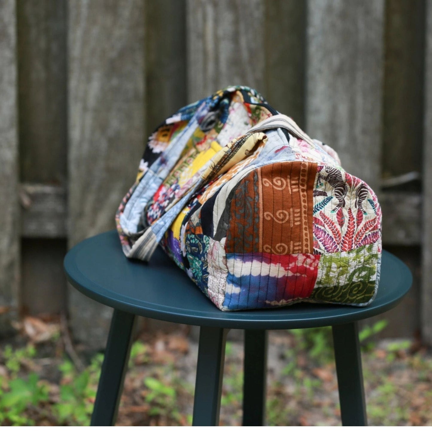 Patchwork Quilted Duffle Bag - view 3
