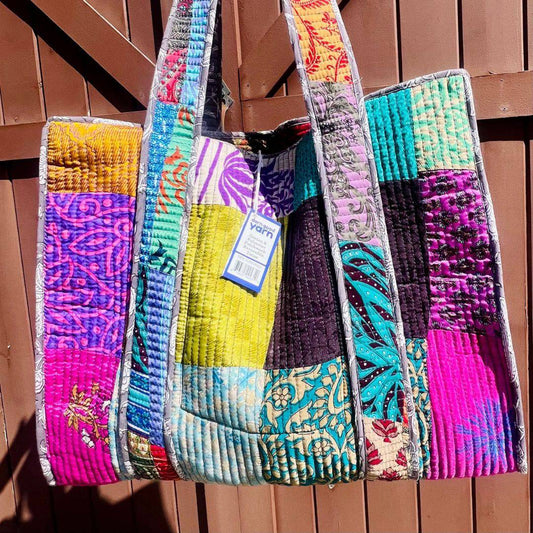 Quilted Cotton Tote - view 2