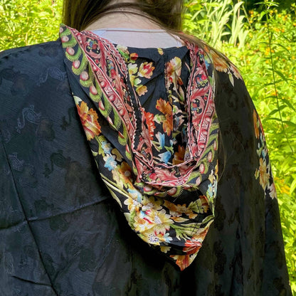 Recycled Sari Hooded Poncho - view 8