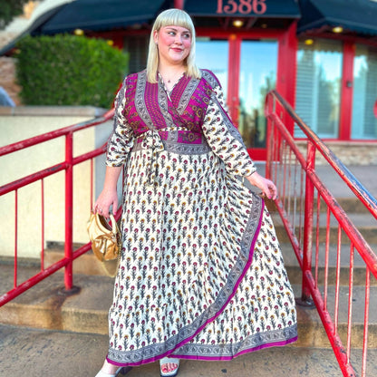 Zaria One-of-a-Kind Wrap Dress – Handmade from Reclaimed Sari Fabric - view 19