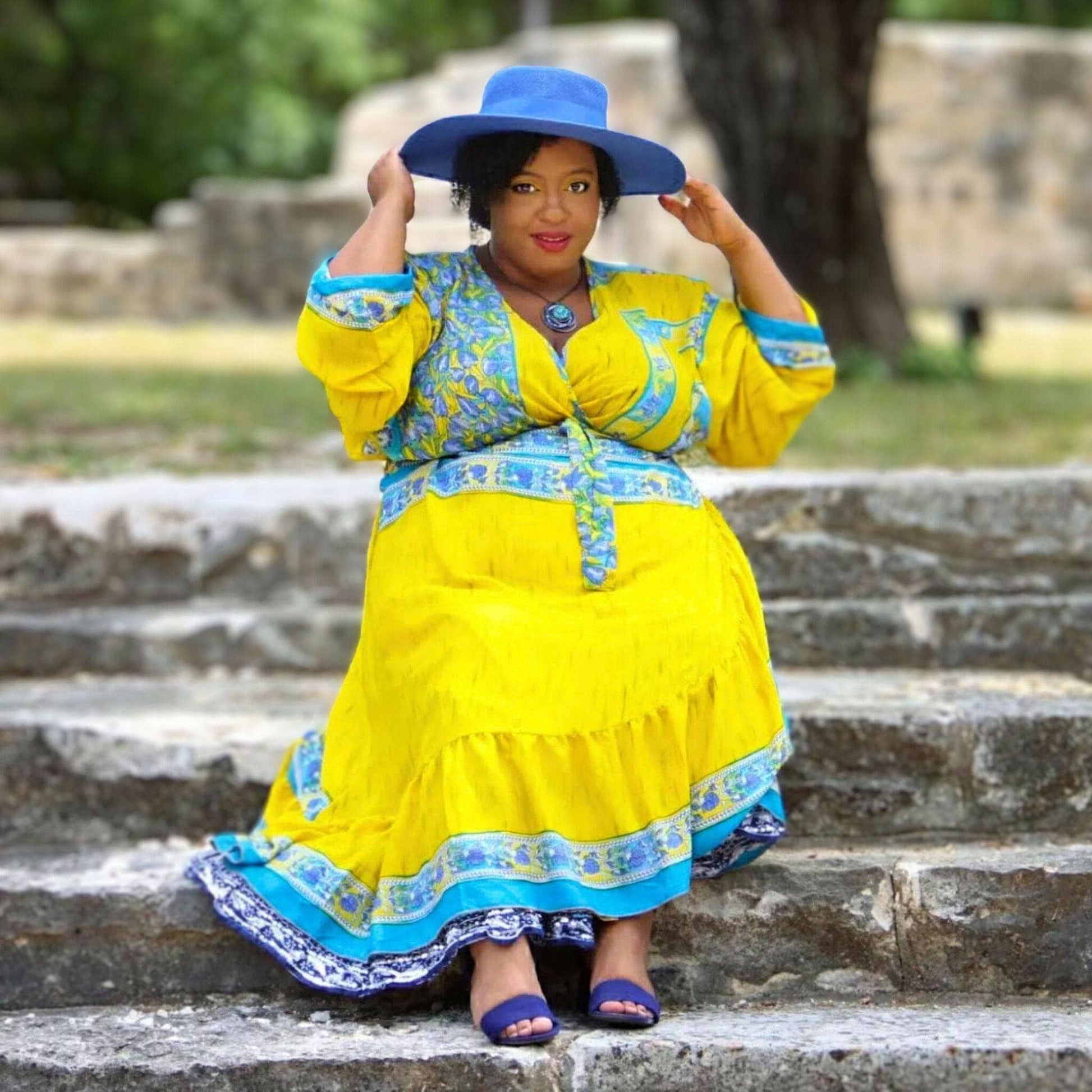 Zaria One-of-a-Kind Wrap Dress – Handmade from Reclaimed Sari Fabric - view 22