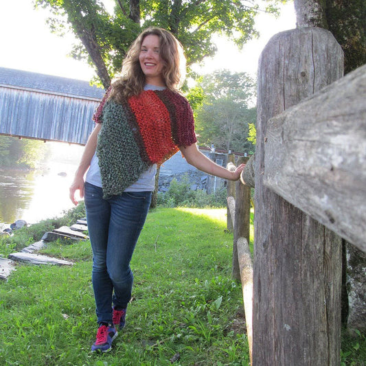 Covered Bridge Poncho Knitting Pattern