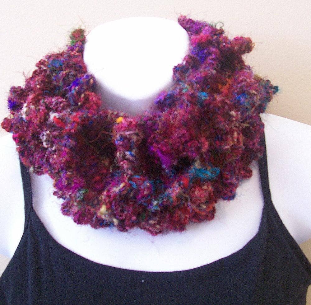 Buttoned Silk Cowl Crochet Kit