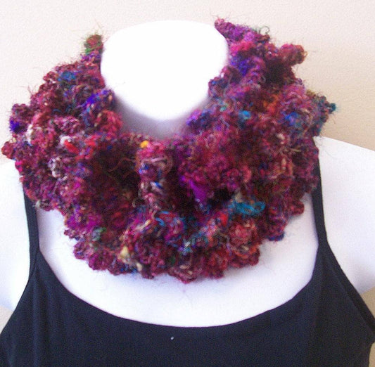 Buttoned Silk Cowl Crochet Kit