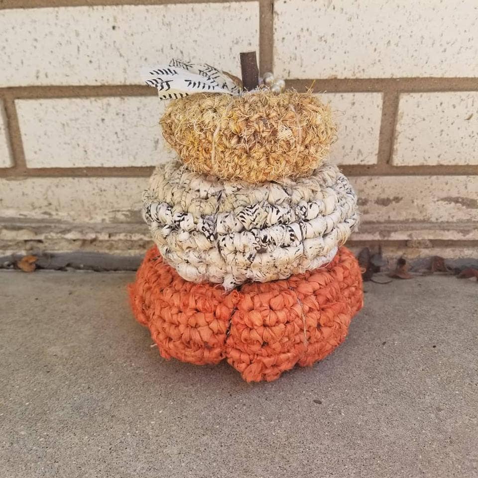 Stacked Textured Pumpkins Crochet Pattern (Easy) – Fall Home Decor - view 2
