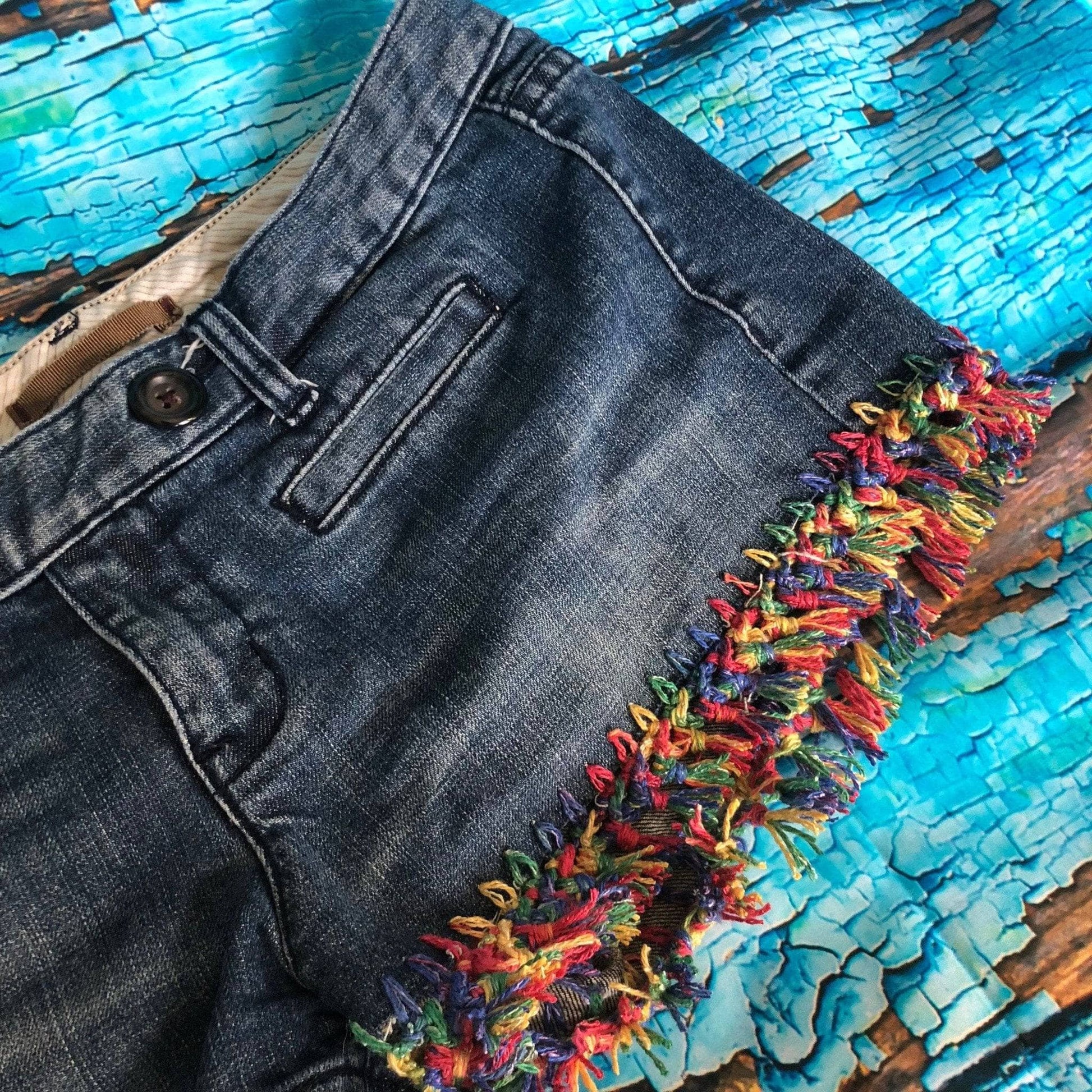 DIY Upcycled Fringe Short Kit - view 3
