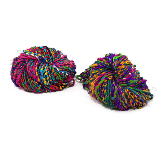 Firecracker Recycled Sari Silk Yarn