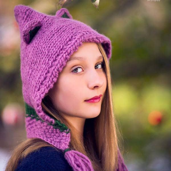 Forest Friends Wool Hat Pattern - view 2