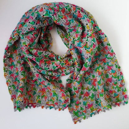 Gleeful Hummingbirds Wrap Crochet Pattern - view 2