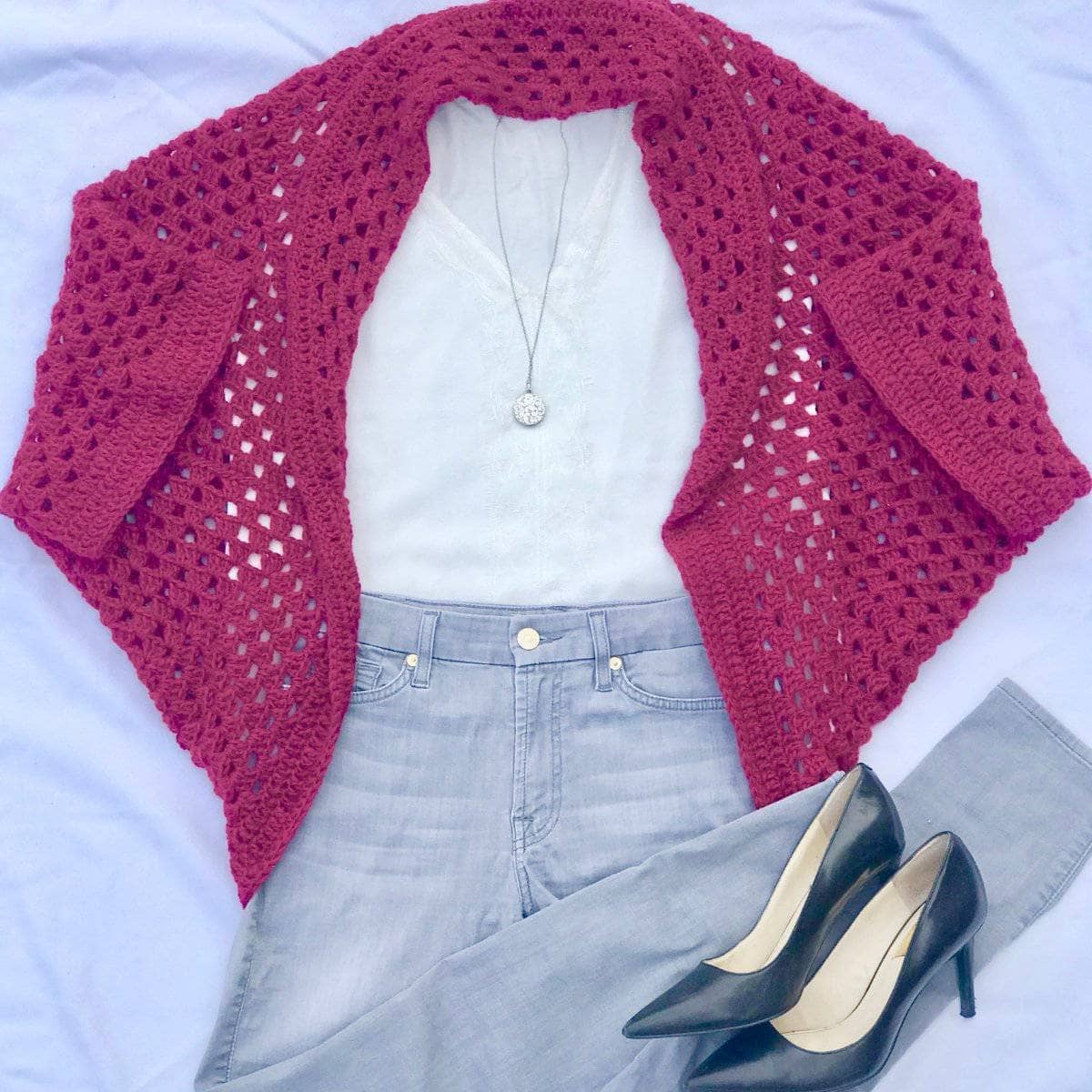 Granny Square Cardi Crochet Pattern - view 4