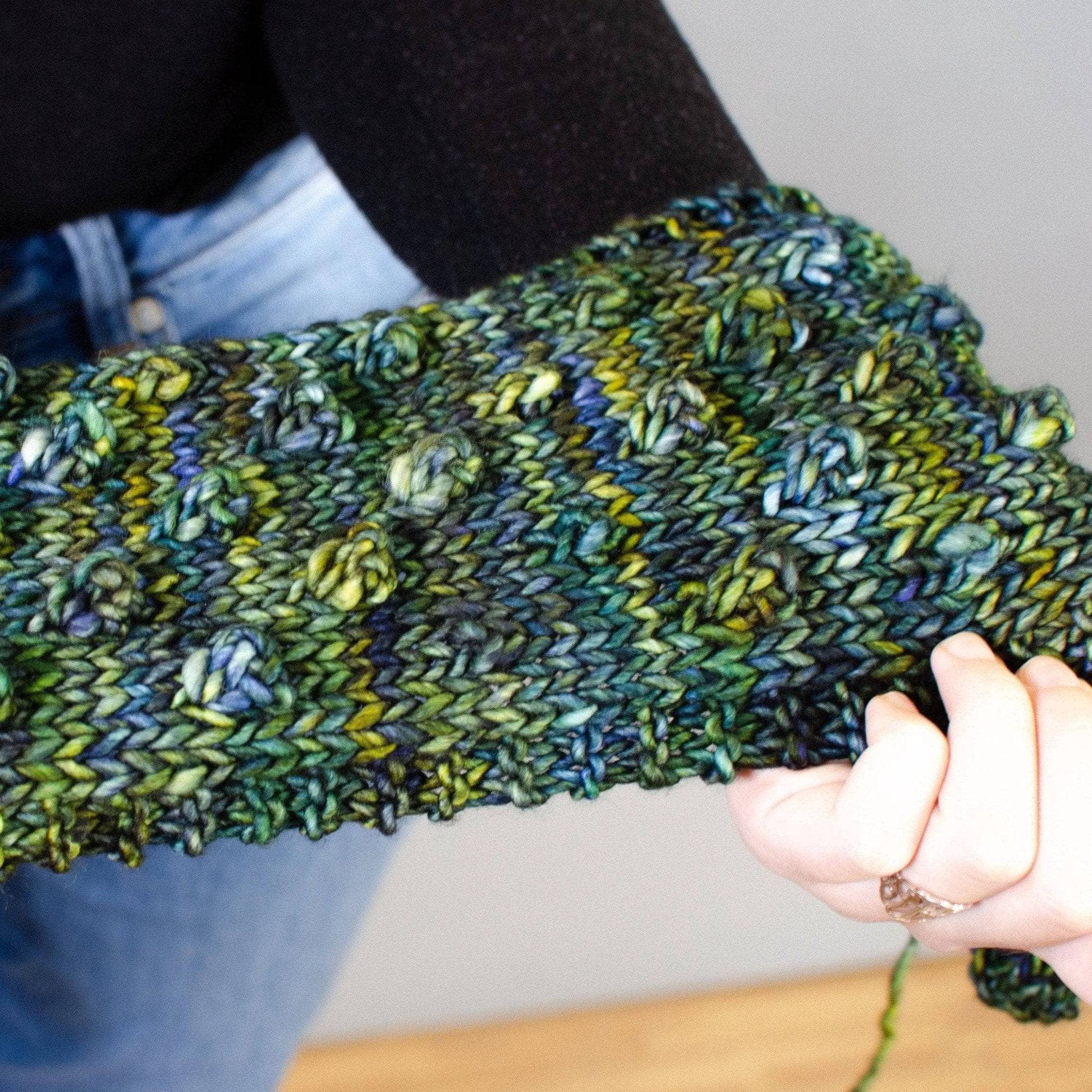Green Goddess Infinity Scarf Knit Kit - view 3