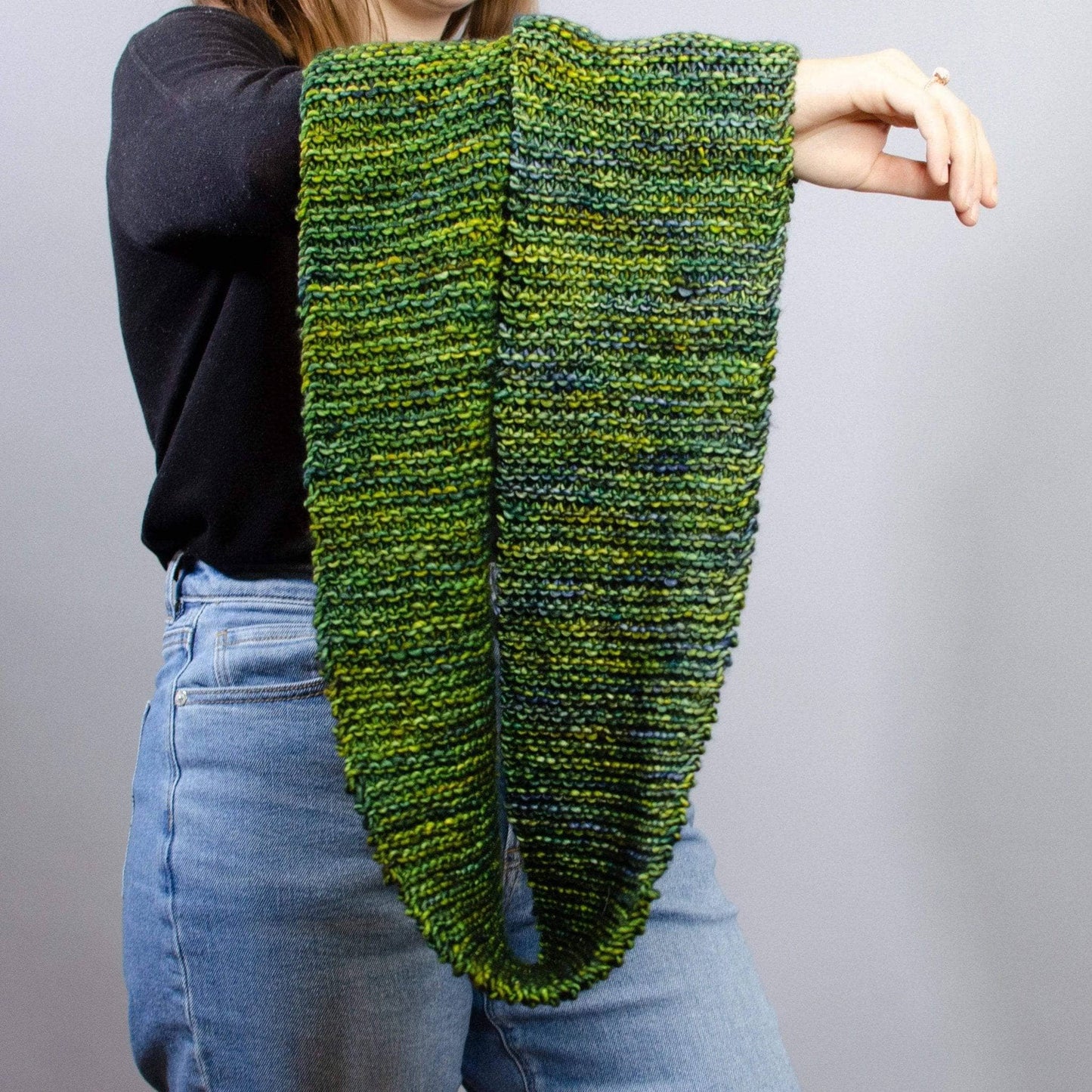 Green Goddess Infinity Scarf Knit Pattern - view 3