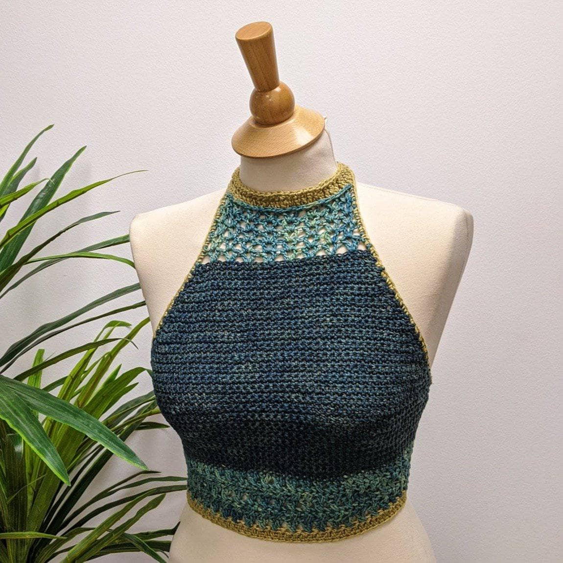 Halter Top Bralette Crochet Pattern - view 2