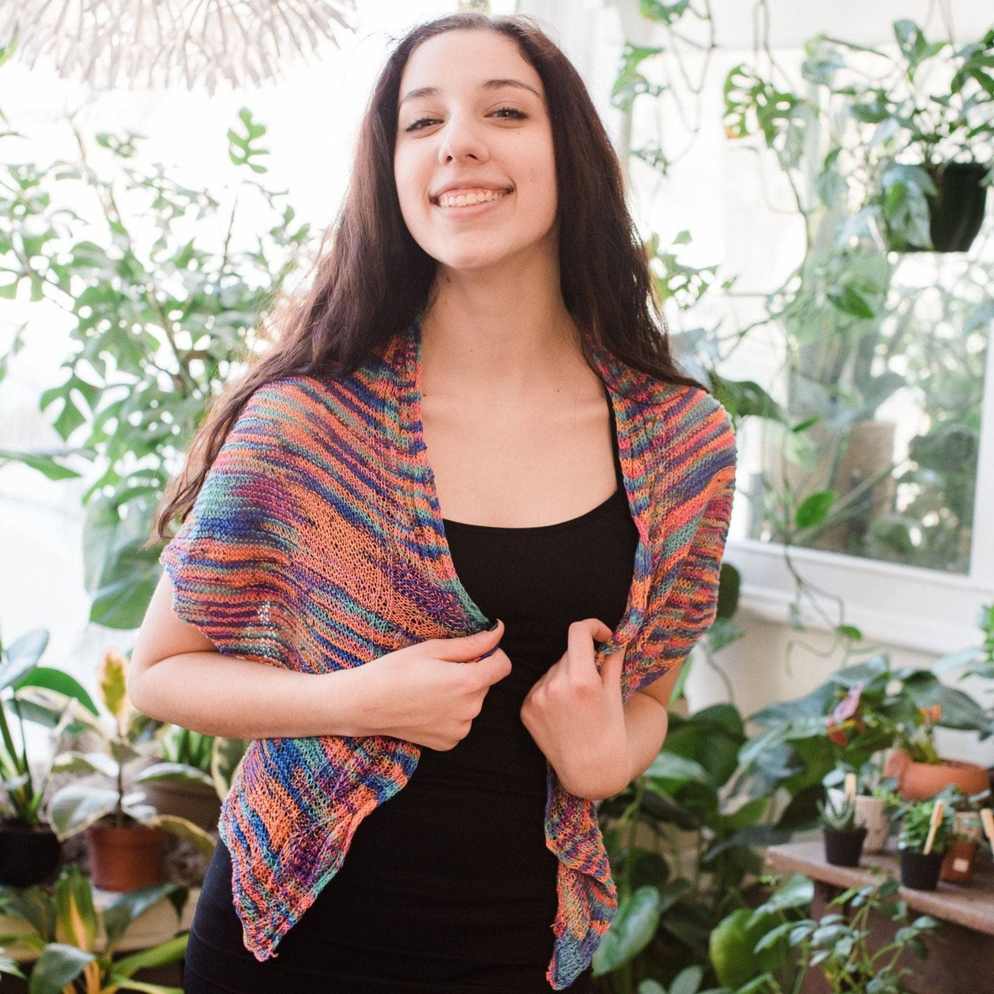 Hand Beaded Silk Shawl Knit Pattern - view 2